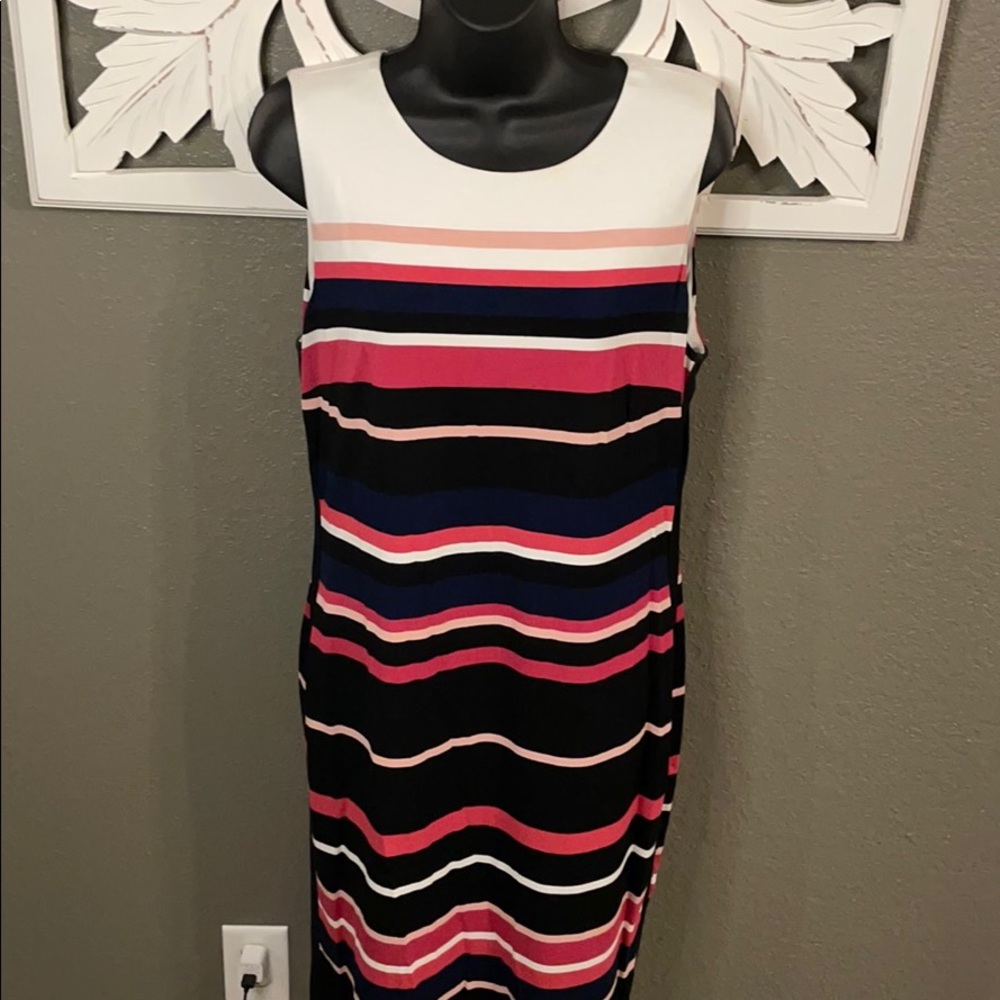 Striped sheath dress
